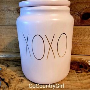 Rae Dunn Light Pink w/ Gold "XOXO" Canister